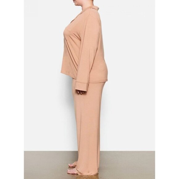 SKIMS Wide Leg Sleep Pant  OCHRE 4XL - Picture 3 of 4